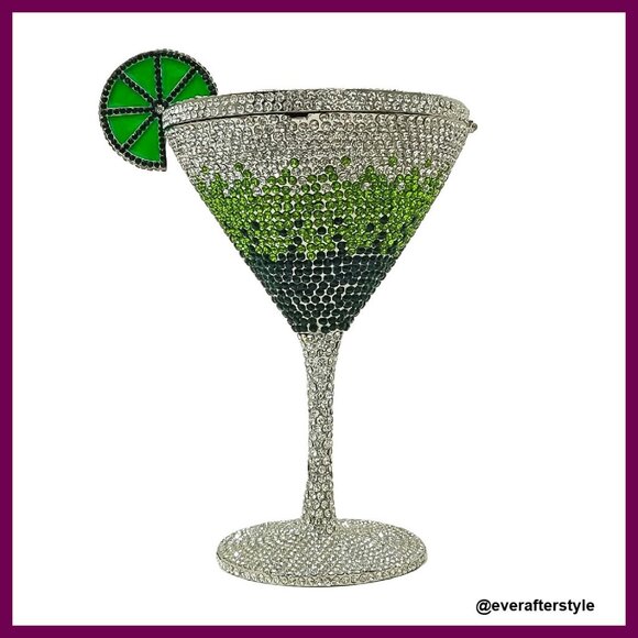 Rhinestone Crystal Goblet Clutch Purse Elegant Evening Party Handbag